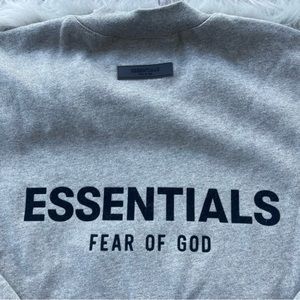 Fear of God (FOG) Essentials relaxed mock neck in Light Oatmeal
